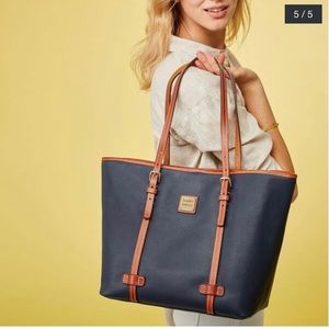 Dooney & Bourke East/West Pebble Leather Shopper Tote